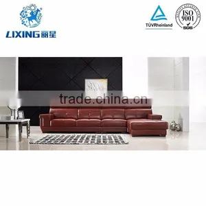 Living Room Corner Luxury European Style Leather Sofa Set thumbnail-1