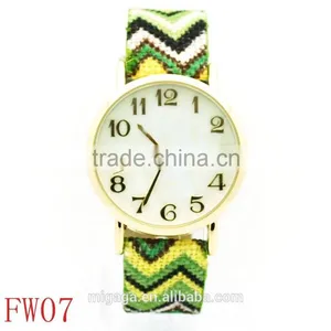 Made in China Fabric Strap Quartz Watch Price, Fashion Watch Women, Watch for Women thumbnail-5