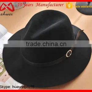 Men Khaki Woolen Felt Hat Cowboy Hat With String thumbnail-4
