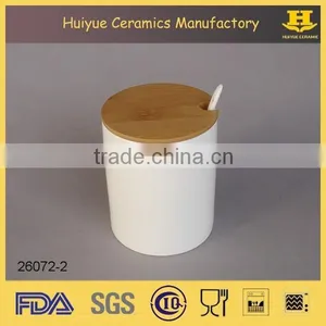 Ceramic Condiment Set, Spice Jar With Spoon thumbnail-3