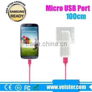 Colorful Flat 1M Micro Usb Data Cable, Micro USB Cable for Samsung Charge thumbnail-5