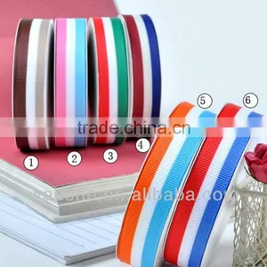 Wholesale Rainbow Stripe Printed Grosgrain Ribbon thumbnail-1