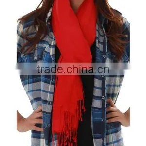 Soft and Silky Water Pashmina Shawl (Red) thumbnail-1