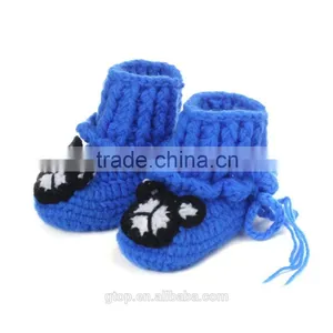 Baby Handmade Crochet Boots Shoes Supplier for 1-10 Months Old B-0001 thumbnail-1