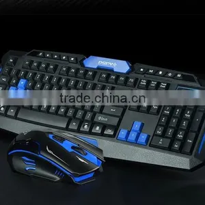 2.4G Wireless Ergonomic Usb Gaming Keyboard & 6 Buttons Optical Mouse Set thumbnail-2