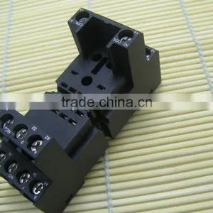 Kontron 12A 4C Contact Din Rail PYF14BE With Clip Relay Socket in Black thumbnail-1