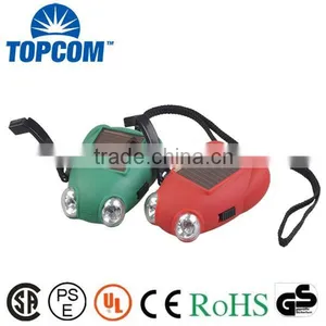 PVC Plastic Solar and Manual Dynamo Flashlight for Kids thumbnail-1