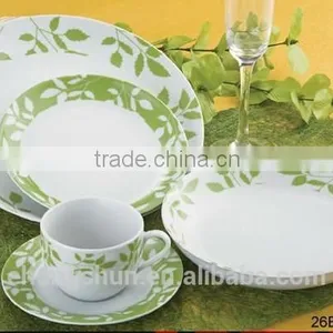 20pcs High Grade Ceramic Plain White Dinner Set, Modern Dinnerware for Home Hotel Restaurant, Moon Plates Coupe Shape Ceramics thumbnail-4