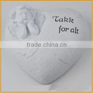 Polyresin Angel Figurines With Heart thumbnail-2
