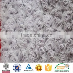 New Product China Supplier Wholesale Swirl Rose Design Pattern Minky Fabric thumbnail-3
