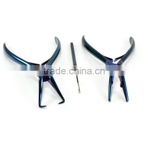 Professional Blue Titanium Color Hair Extension Tools Kit thumbnail-1