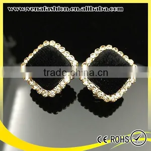 Small Quantitiy Korean Fancy Flannelette Diamond Stud Earrings thumbnail-4