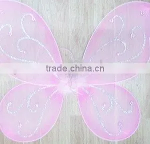Pink Sterling Silver Angel Wings thumbnail-1