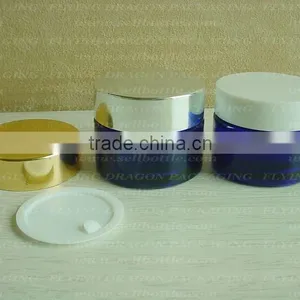 30ml Blue Cream Glass Jar With Lid, Cosmetic Jar, Cosmetic Glass Jar thumbnail-1