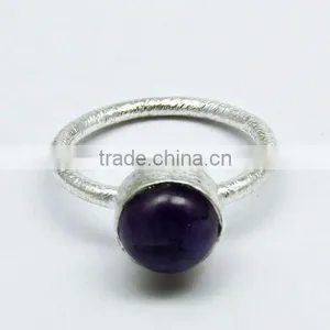 Classic Passion !! Purple Amethyst 925 Sterling Silver Ring, Silver Jewelry Supplier India, 925 Sterling Silver Jewelry thumbnail-2