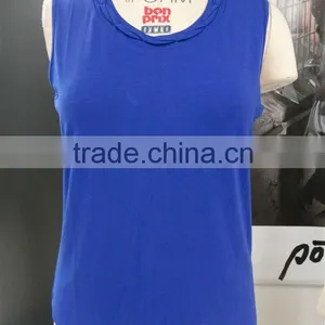 65 Polyester 35 Cotton Wholesale t Shirt Sleeveless Elegant Style thumbnail-1