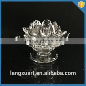 High Quality Clear Lotus Shape Tealight Candle Holder Supplier thumbnail-3
