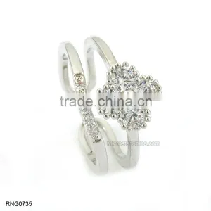 Five Anniversary Diamond Ring Antique Copper Split Rings For Women thumbnail-5
