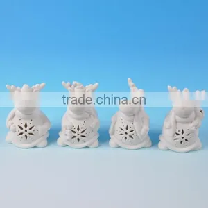Decorative White Porcelain Lighted Santa Claus Outdoor Christmas Decorations With Led Light thumbnail-6