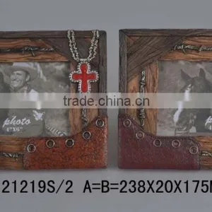 Cowboy Horseshoe Photo Frame Polyresin Home Decor thumbnail-3