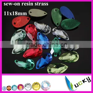 LUCKY Highest Quality Flat Back Sew-on Acrylic Stone Acryl Strass thumbnail-2