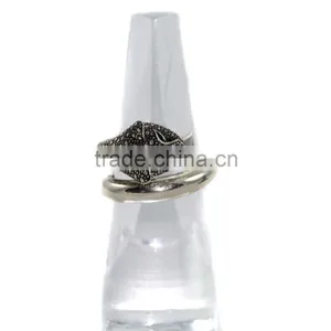 925 Sterling Silver Plain Loose Gemstone Ring thumbnail-2