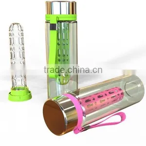 Plastic Water Bottle With Strainer/ Clear Plastic Water Bottles thumbnail-3