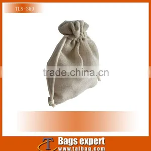2016 New Arrival Jute Promotional Good Quality Drawstring Bag Vanity Bag for Lady thumbnail-2