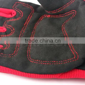 High Quality Motorcycle Red Fingerless Driving Gloves thumbnail-4