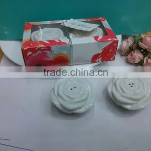 In Bloom" Ceramic Flower Salt and Pepper Shakers 2015 New Wedding Door Gift thumbnail-2