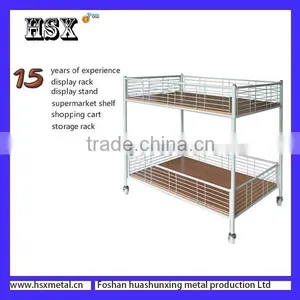 Metal Collapsible Rolling Cart Warehouse Trolley Promotion Cart thumbnail-1