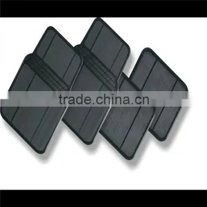 Universal Black All Weather Trimmable PVC Rubber Floor Mats Set thumbnail-1
