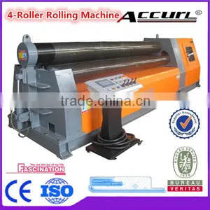 Pre-bending Plate Rolling Machine 4-roller CNC Plate Rolls Bending Machine thumbnail-1