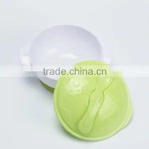 High Quality BPA Free pp Plastic Sucttion Baby Bowl With Spoon thumbnail-4