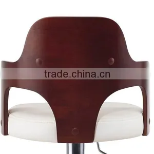 Promotional Durable PU Leather Upholstered Restaurant Chair/ High Quality Plywood Bar Chair/ Woodend Chair thumbnail-3