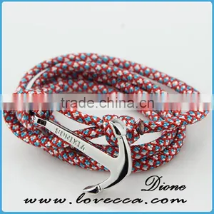 New Designs For Men Military Bracelets Rope Name Bracelets Anchor Rope Bracelet thumbnail-5