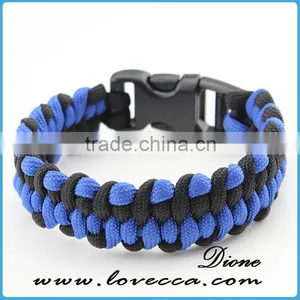 Different Paracord Bracelets Waves Style Outdoor Army Firestarter Bangles thumbnail-3