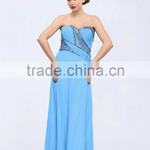Elegant off Shoulder Beaded New Ladies Dress thumbnail-2