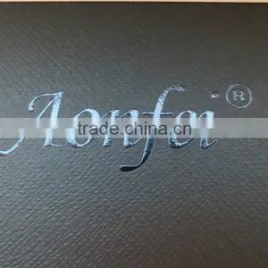 Luxury Rigid Board Black Hot Foil Stamping Embrossing Fancy Paper Gift Box With Ribbon Bowknot thumbnail-2
