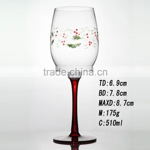 Hot Selling Christmas Painted Wine Glass Decoration Color Wine Glass for Christmas thumbnail-4