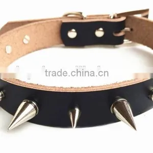 Hot Sale Cow Leather Dog Chains Dog Collar Chains Custom Metal Chain Dog Collar thumbnail-1