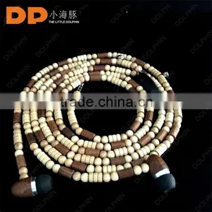 High Quality Unique Design Beads Wooden Earphones With Microphone Necklace Earphone Necklace Earphone thumbnail-3