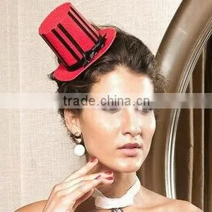 MYLOVE Red Fascinator Handmade Top Hat Women Party MLGM050 thumbnail-1