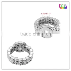 Customized Metal Changeable Snap Button Adjustable Ring thumbnail-1