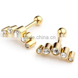 Ebay Hot Sale Rook Earrings Fresh Tunnel Plugs Stainless Steel Ear Cartilage Earrings Jewelry Fashion Earrings thumbnail-1