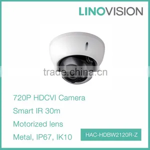Vandal-proof 1.3MP Motorized Lens 720P Dome HDCVI Camera With 30m Smart IR thumbnail-1