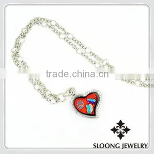 Fashion Silver-plated Glass Living Pendant Necklace thumbnail-1