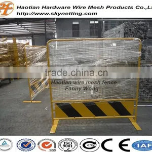Yellow and Black Powder Coating Temporary Fence High Fence thumbnail-1