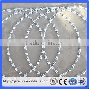 45/50/70/100cm Coil Galvanized Concertina Razor Wire(Guangzhou Factory) thumbnail-1
