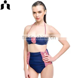 Hot Model Women High Waist Ladies Swim Wear thumbnail-6